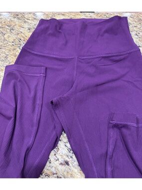lululemon athletica Ribbed Align Plum Performance Leggings